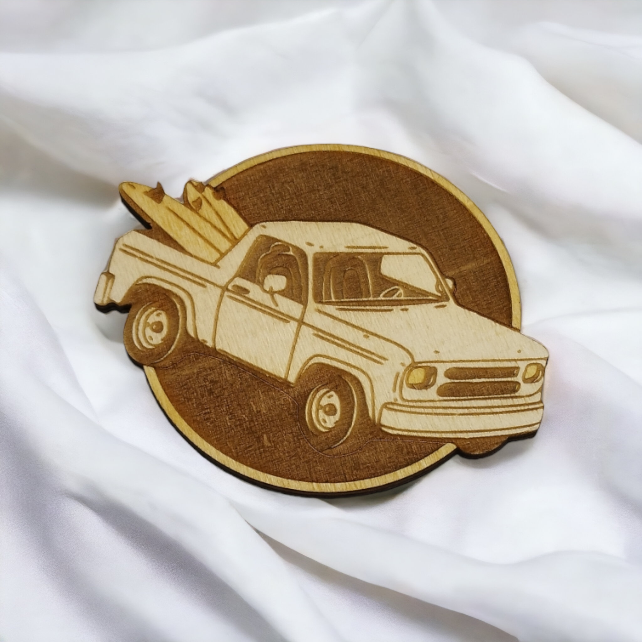 Set of 6 Surf Wooden Coasters - Handmade Gift - Housewarming - Wood Kitchenware