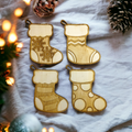 Christmas Socks Wooden Christmas Decoration